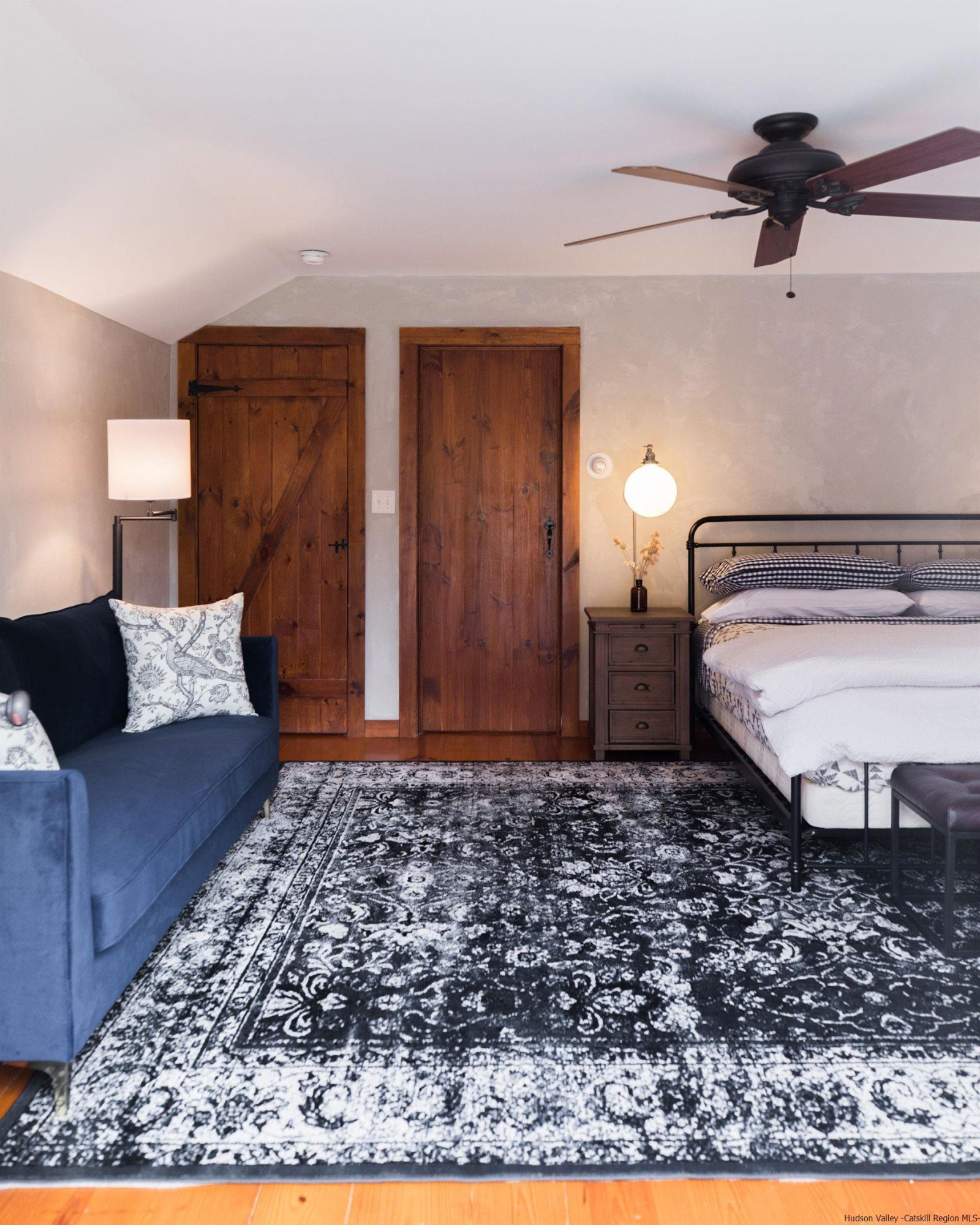 30 Old Farm Road Stone Ridge, NY 12484 - Photo 17 of 30 a bedroom with a bed and wooden floor