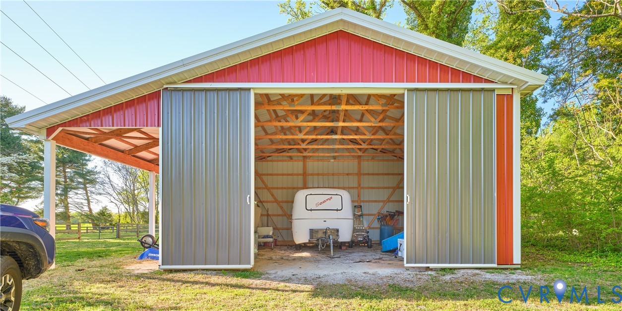 4970 Mt Landing Road Tappahannock, VA 22560 - Photo 43 of 51 Inside space, plus a side lean-to for kayaks, lawn