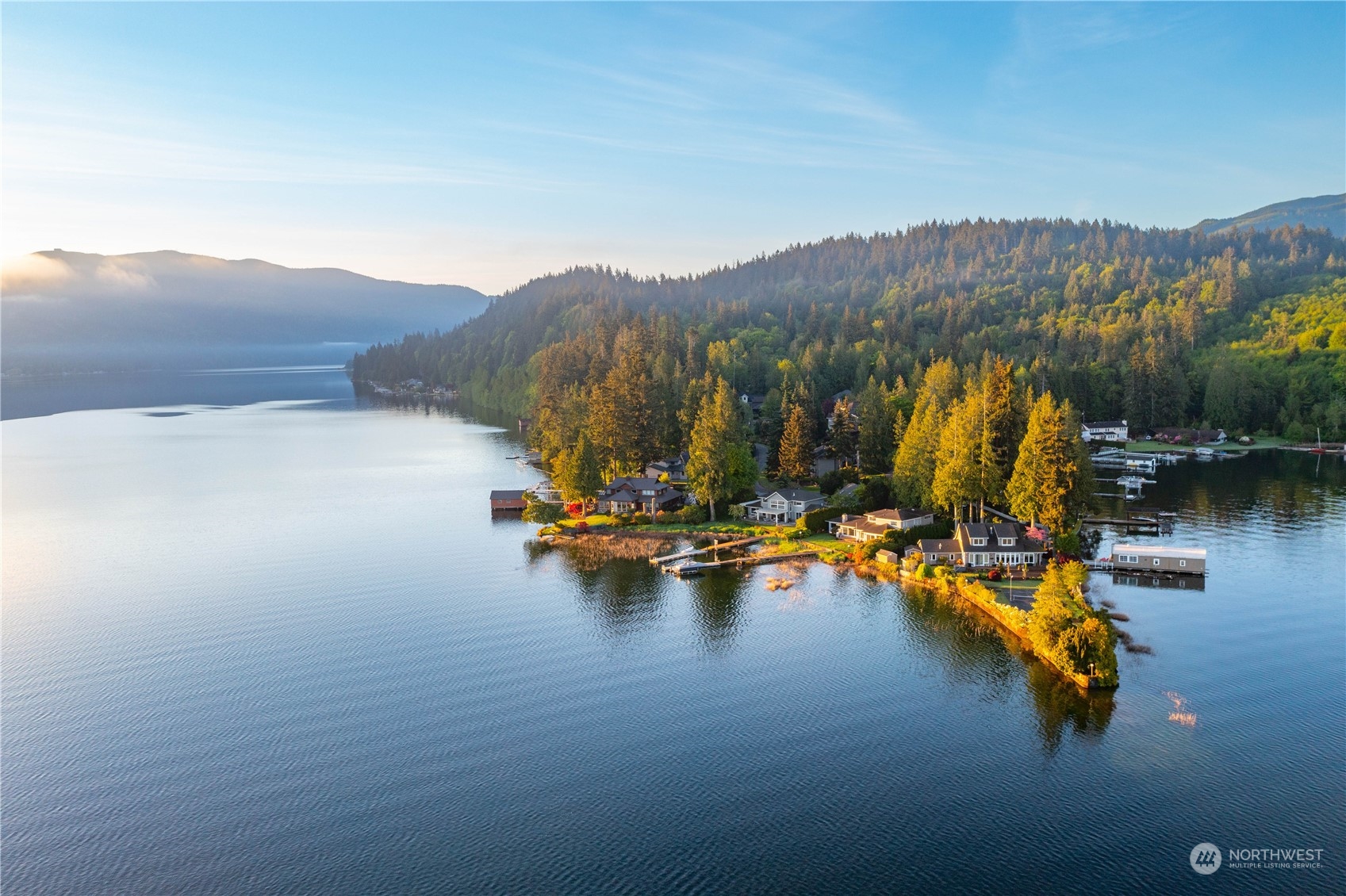 49 Strawberry Point Road Bellingham, WA 98229 - Photo 3 of 40 a view of a lake with a mountain
