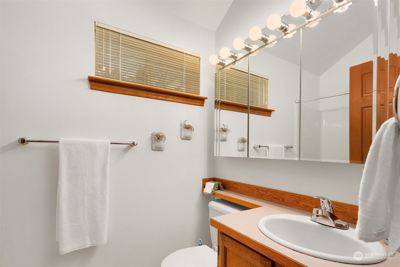 49 Strawberry Point Road Bellingham, WA 98229 - Photo 38 of 40 a bathroom with a sink a toilet and mirror
