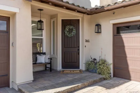 a view of front door of house