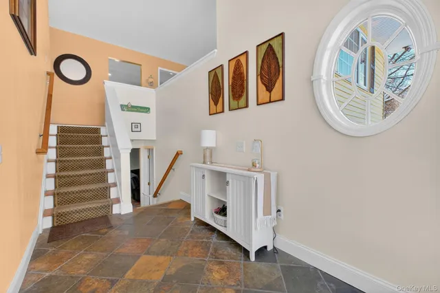 a view of a hallway with entryway