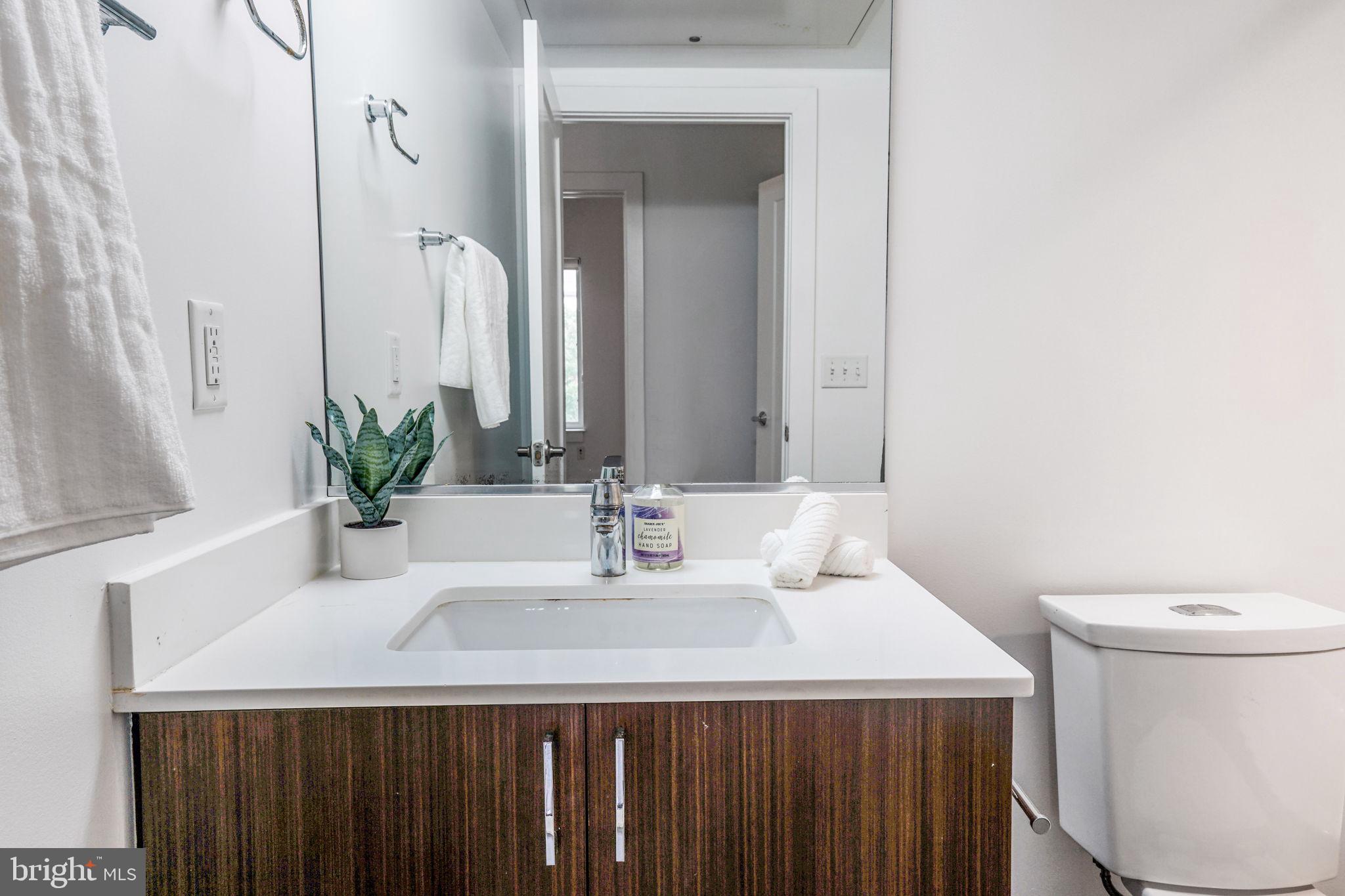 1111 Orren Street Northeast, Unit 310 Washington, DC 20002 - Photo 12 of 26 a bathroom with a sink and a mirror