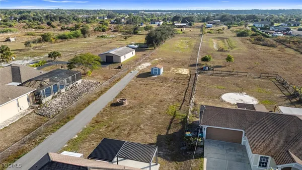 a view of a lake in middle of the town