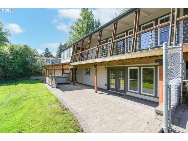 a house view with a garden space