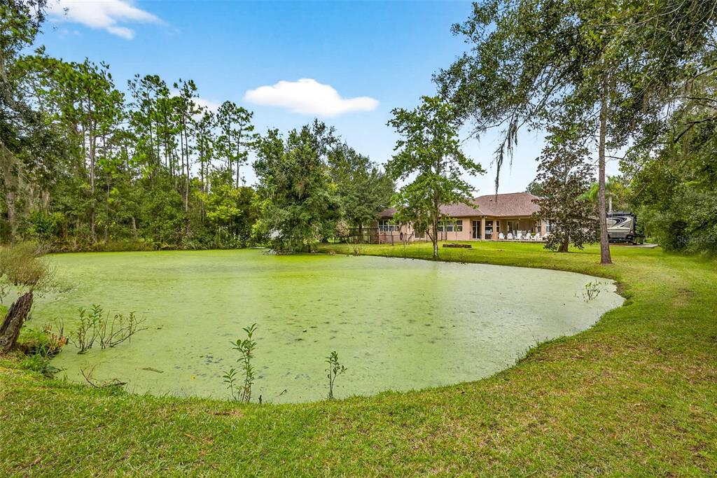 13887 Gavin Road Dover, FL 33527 - Photo 64 of 74 a view of a swimming pool with an outdoor space and seating area