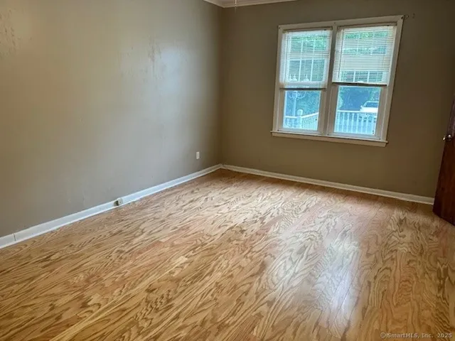 an empty room with a window
