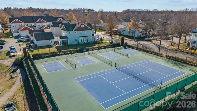 an aerial view of multiple house