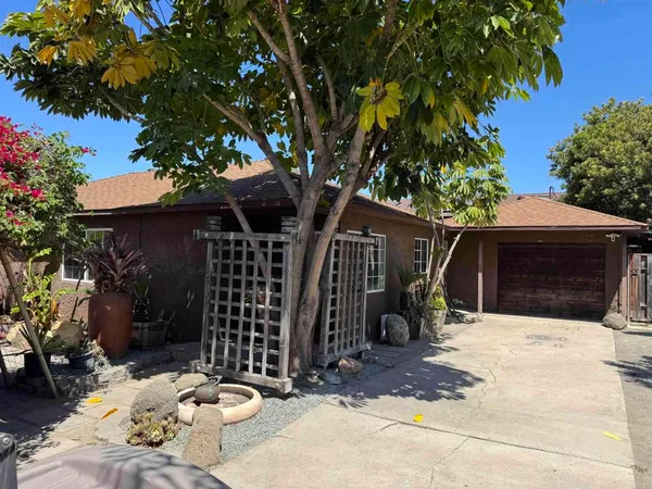 a backyard of a house