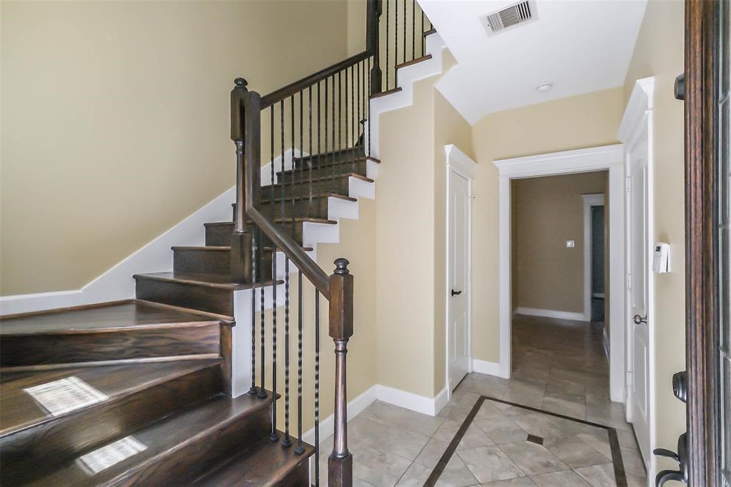 706 Allston Street, Unit B Houston, TX 77007 - Photo 8 of 33 a view of entryway and hall with wooden floor