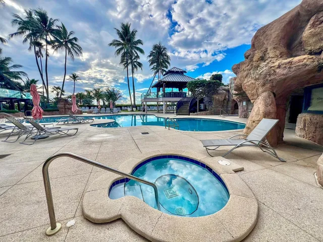 a view of outdoor space with swimming pool
