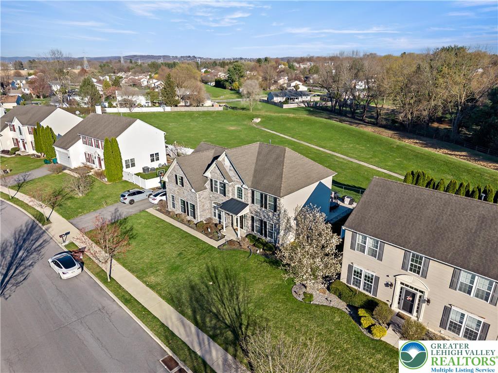 130 Lower Way Road Easton, PA 18045 - Photo 55 of 56 an aerial view of a house with a garden and lake view