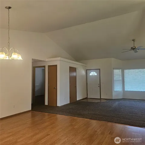 a view of an entryway of a house