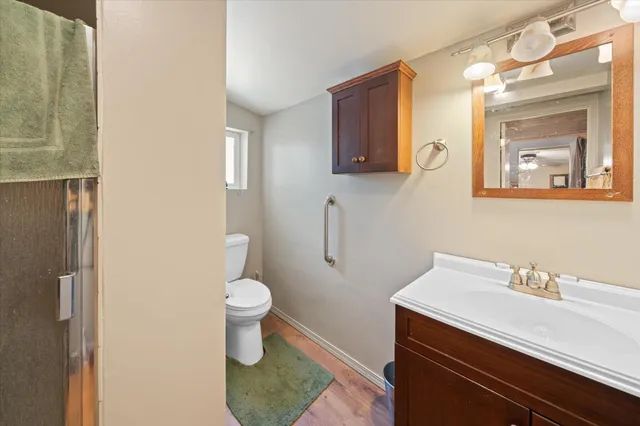 a bathroom with a sink and a toilet