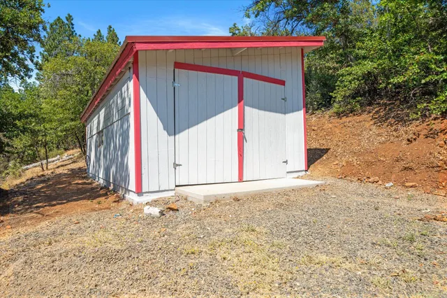a backyard of a house