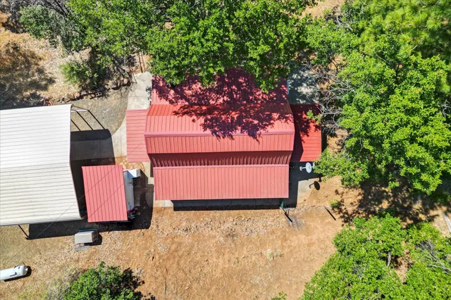 an outdoor space with trees
