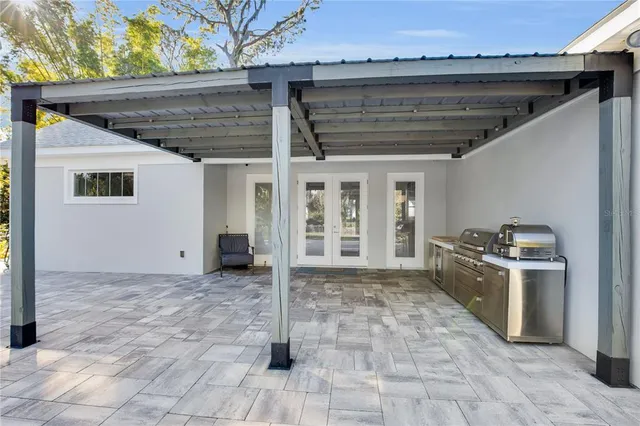 a car parked in a garage