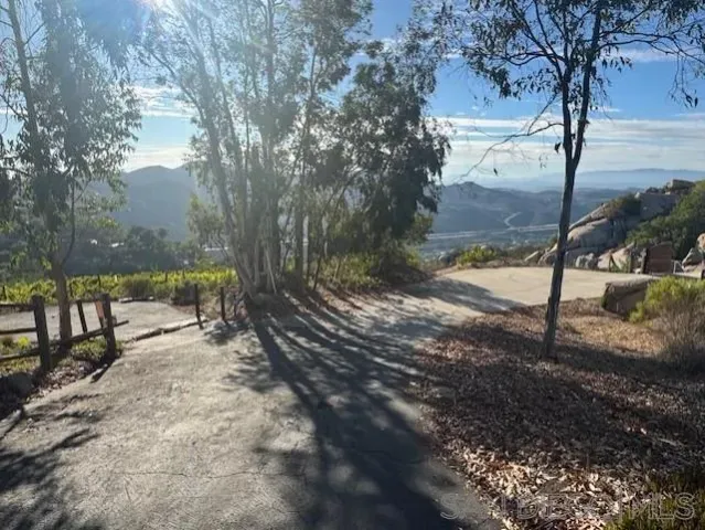 a view of a pathway with a yard