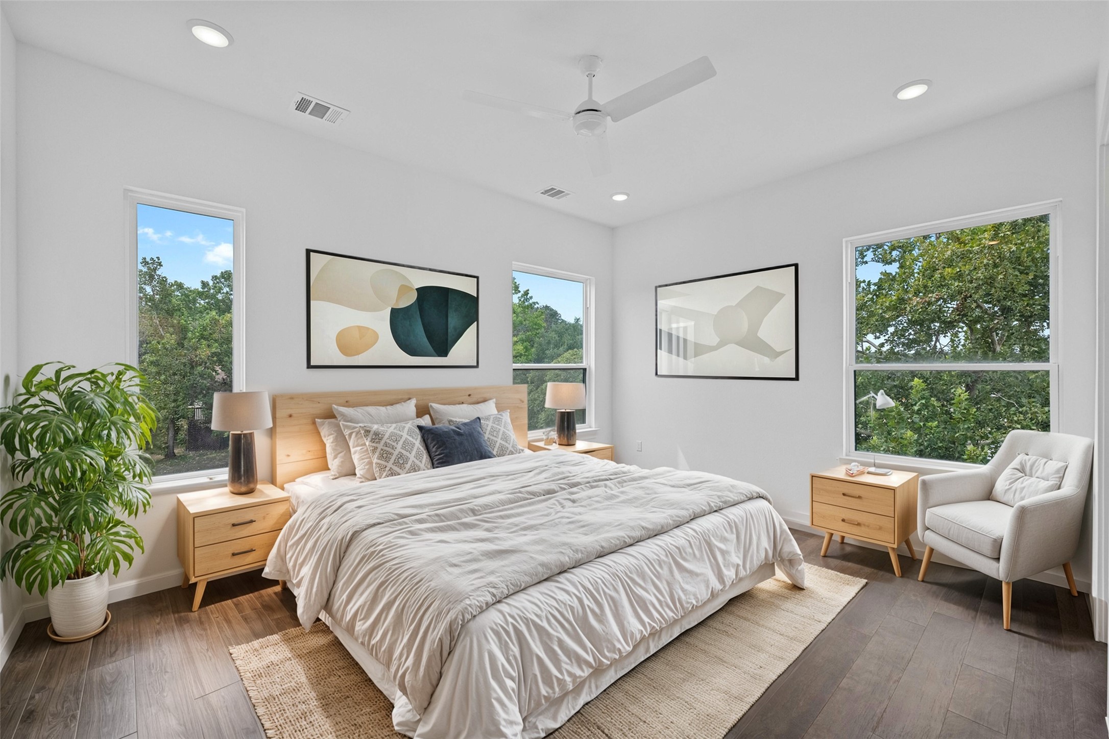 6825 Wolfcreek Pass, Unit 2 Austin, TX 78749 - Photo 12 of 34 a bedroom with a large bed and a window