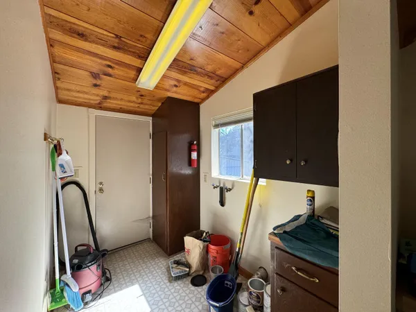 a room with furniture