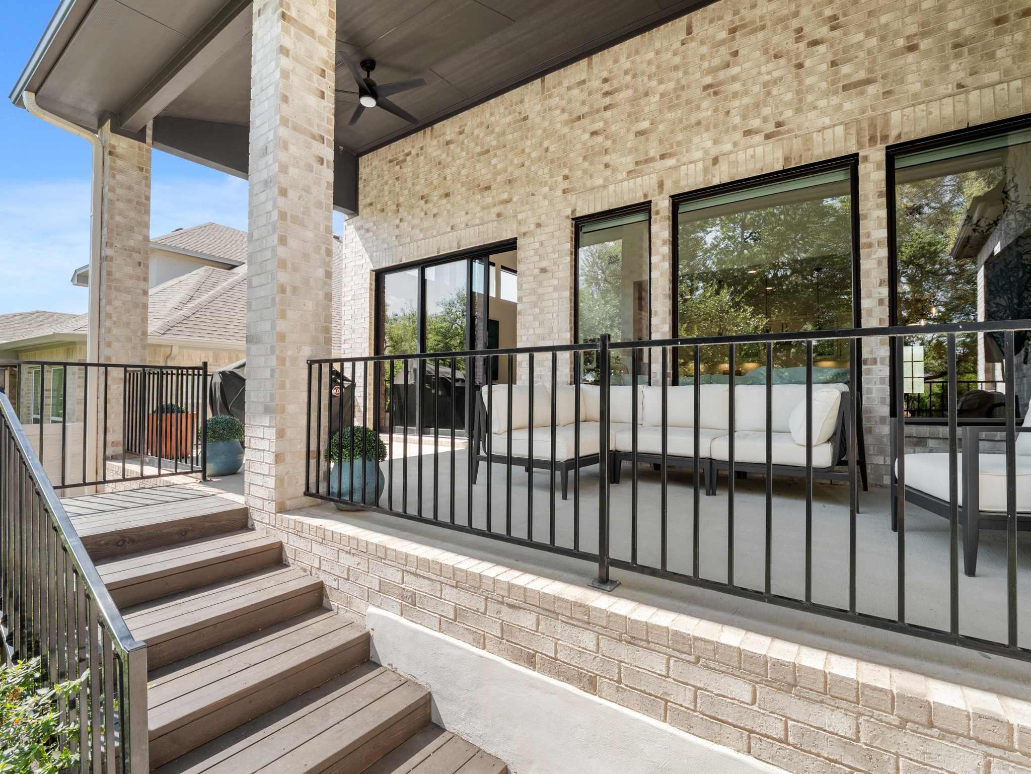 120 Eagle Pass Trail Georgetown, TX 78628 - Photo 24 of 32 a view of a patio with a balcony