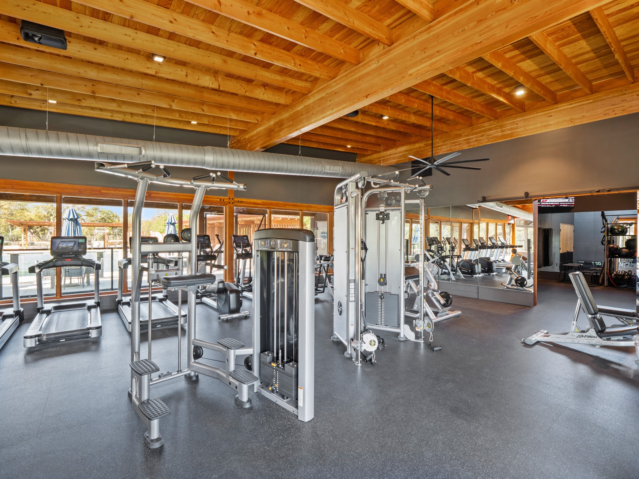 120 Eagle Pass Trail Georgetown, TX 78628 - Photo 29 of 32 a view of a room with gym equipment