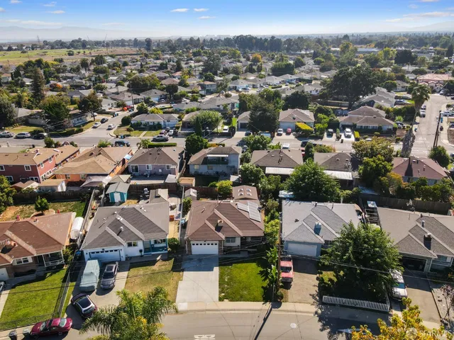 an aerial view of multiple house