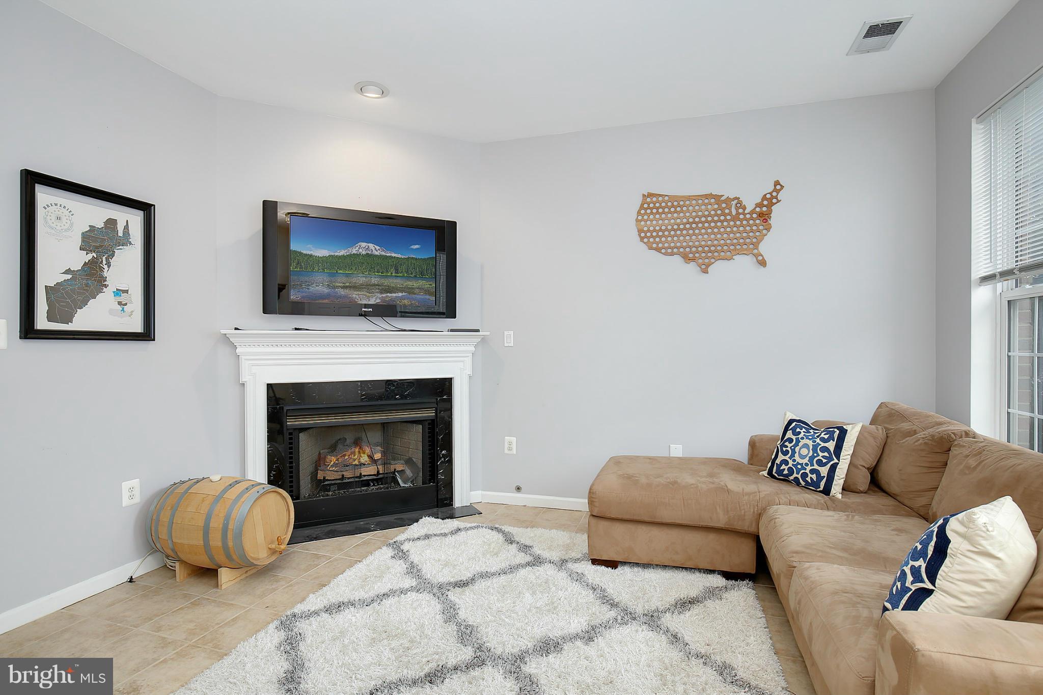 5806 Summers Grove Road Alexandria, VA 22304 - Photo 3 of 30 a living room with furniture a flat screen tv and a fireplace