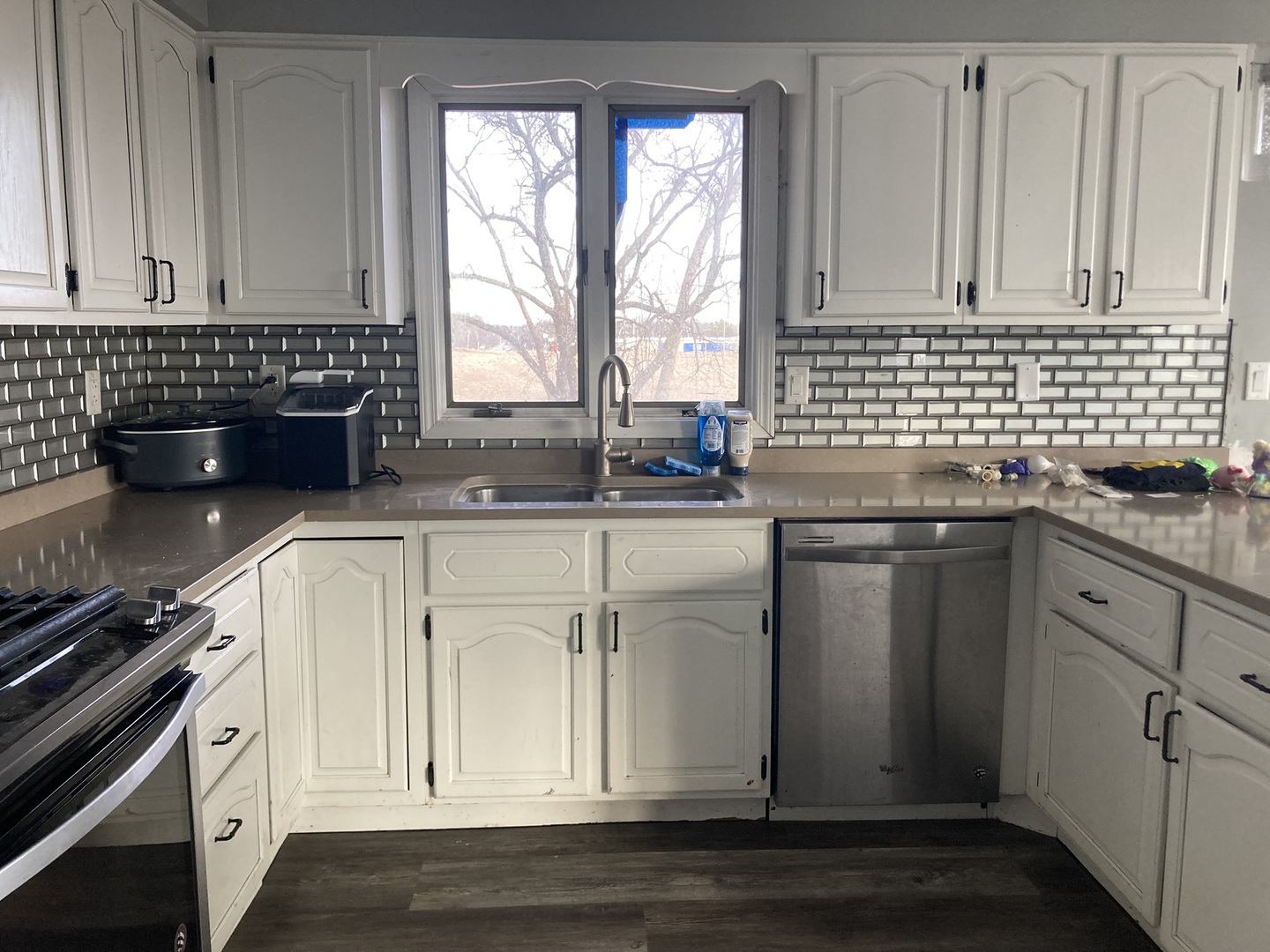 602 North 29th Road LaSalle, IL 61301 - Photo 13 of 28 a kitchen with granite countertop white cabinets and white appliances
