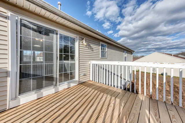 a view of a house with a large window