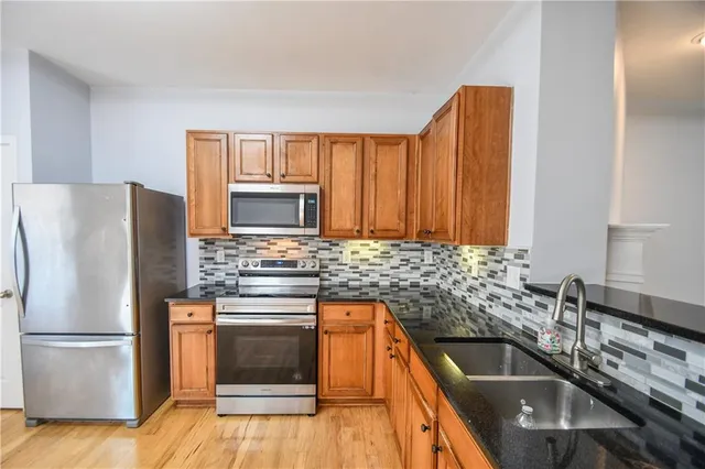 an empty room that has a window