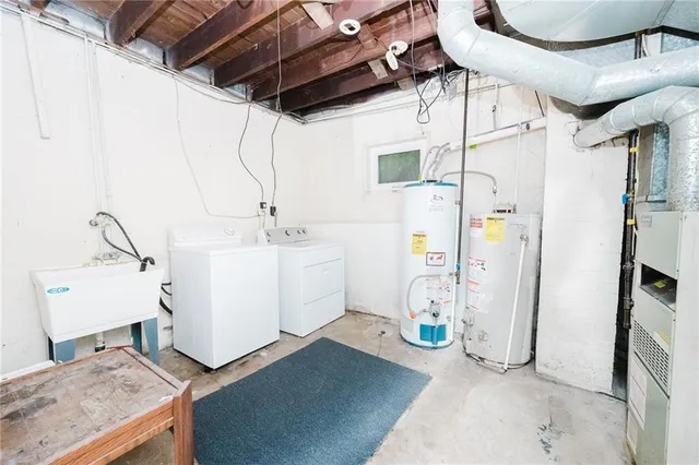 a room with a bed and a window