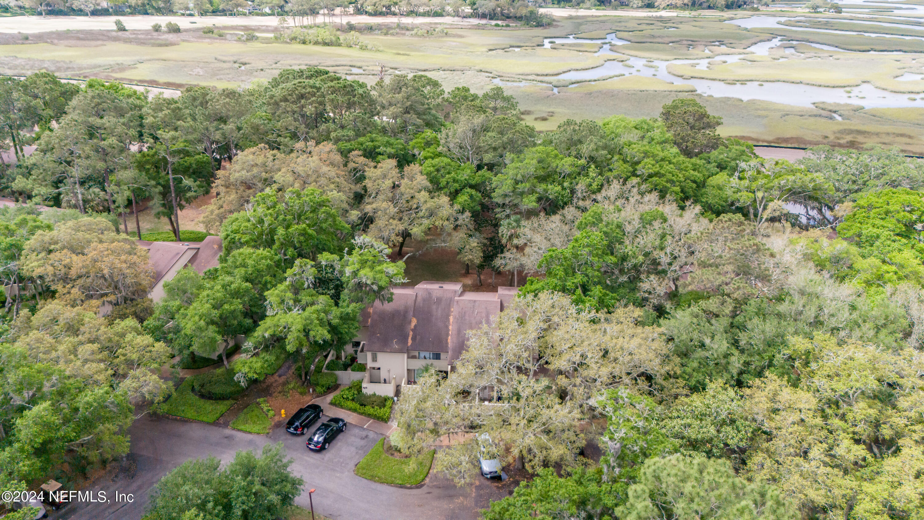 3025 Sea Marsh Road Fernandina Beach, FL 32034 - Photo 33 of 54 an aerial view of residential houses with outdoor space and trees all around