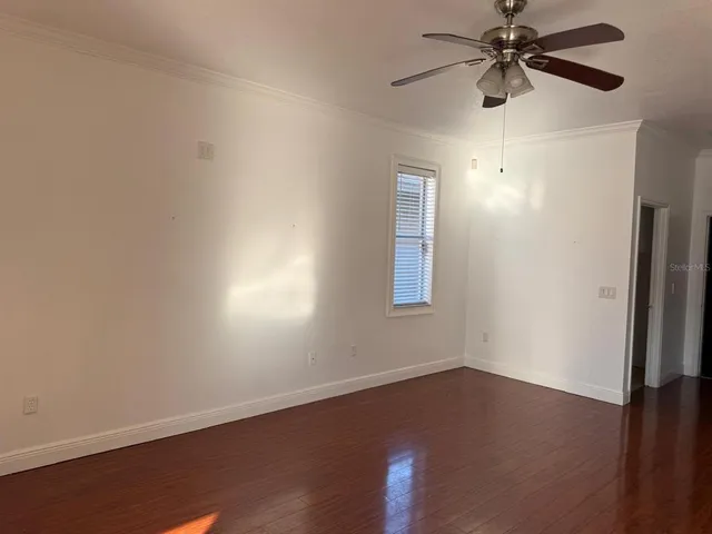 a view of wooden door