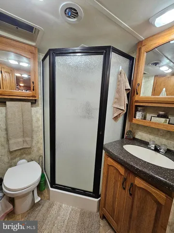 a view of a hallway with a couch