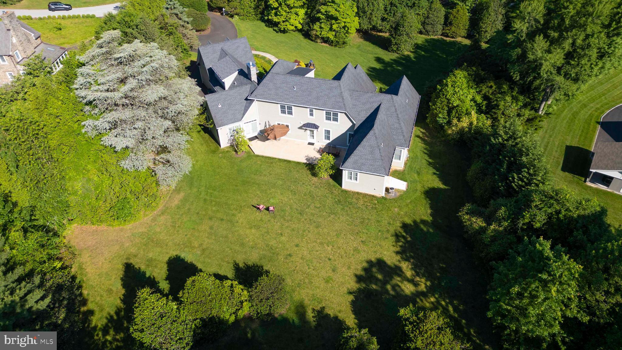 1031 Coates Road Jenkintown, PA 19046 - Photo 58 of 66 an aerial view of house with yard swimming pool and outdoor seating