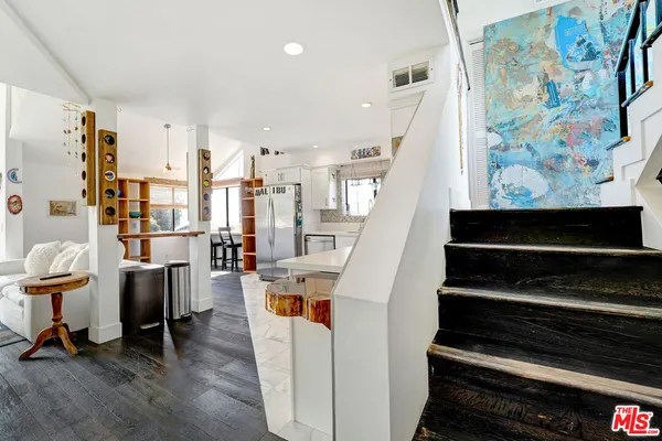 a view of entryway and workspace