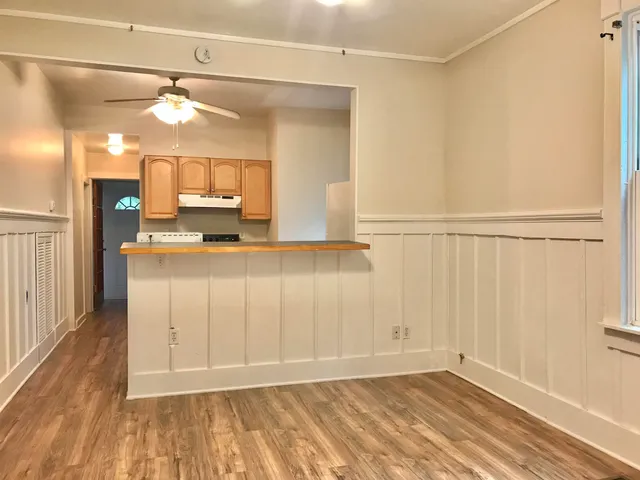 a view of a wooden deck