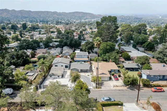 an aerial view of multiple house