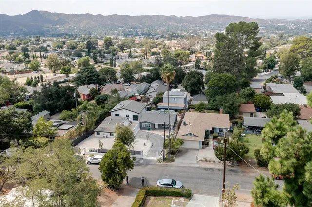 an aerial view of multiple house