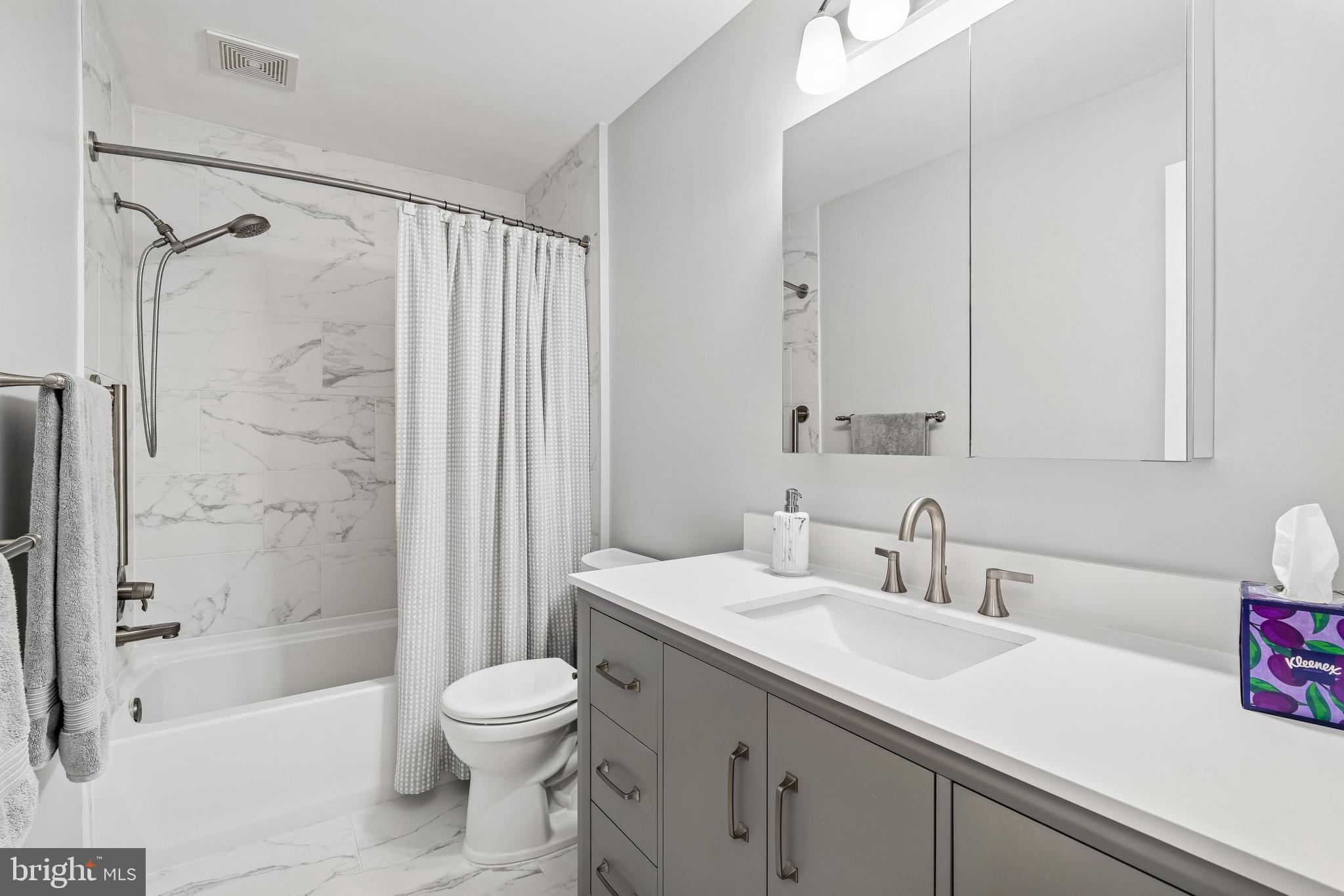 11728 Lovejoy Street Silver Spring, MD 20902 - Photo 19 of 43 Elegant main level hall bath with tub and shower.