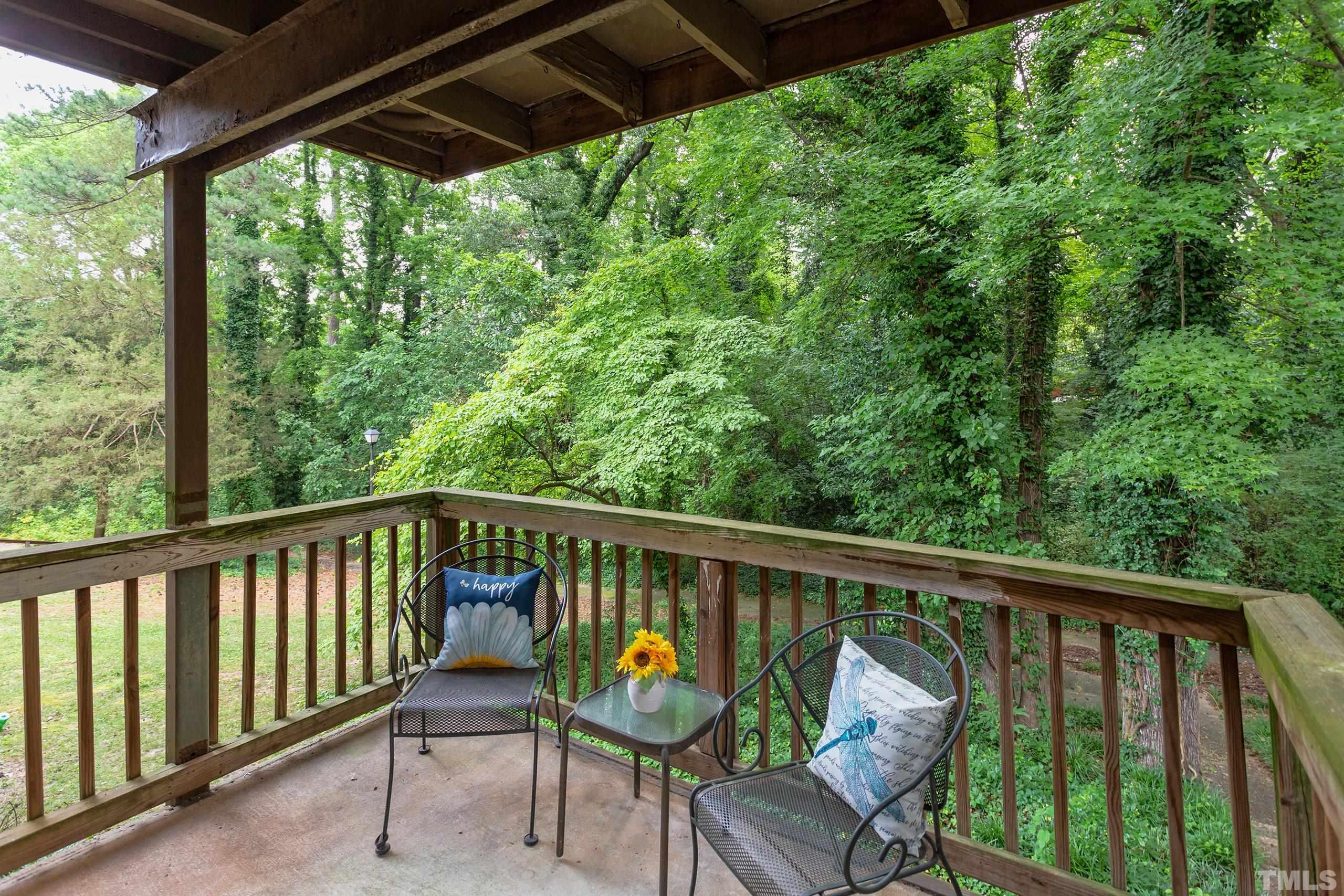 5060 Flint Ridge Place, Unit 5060 Raleigh, NC 27609 - Photo 23 of 29 a view of a two chairs in the deck