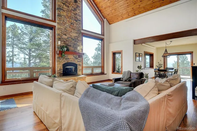 a house with trees in front of it