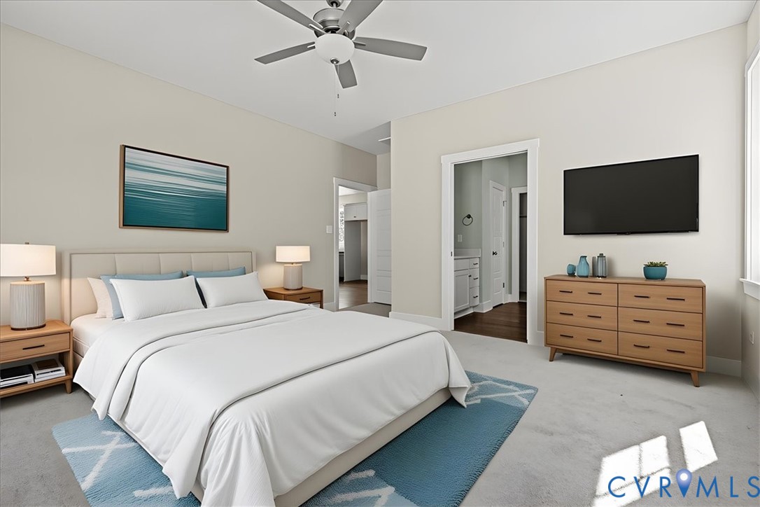 1191 Lewiston Plank Road Burkeville, VA 23922 - Photo 5 of 29 a bedroom with a bed and a flat screen tv