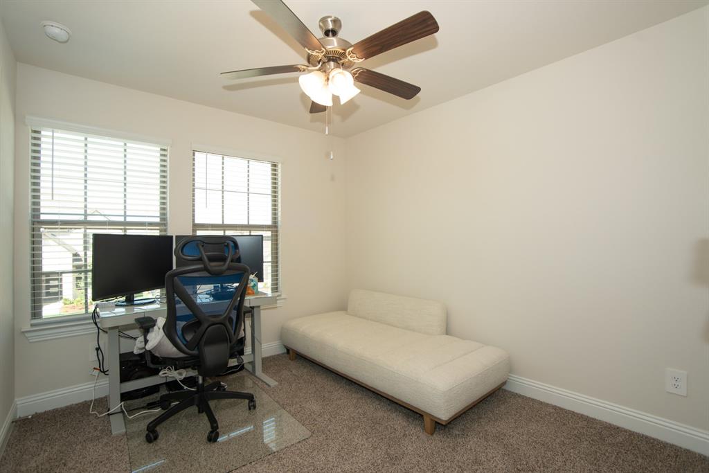 3813 Oldham Road Little Elm, TX 75068 - Photo 22 of 27 Carpeted office with baseboards and ceiling fan