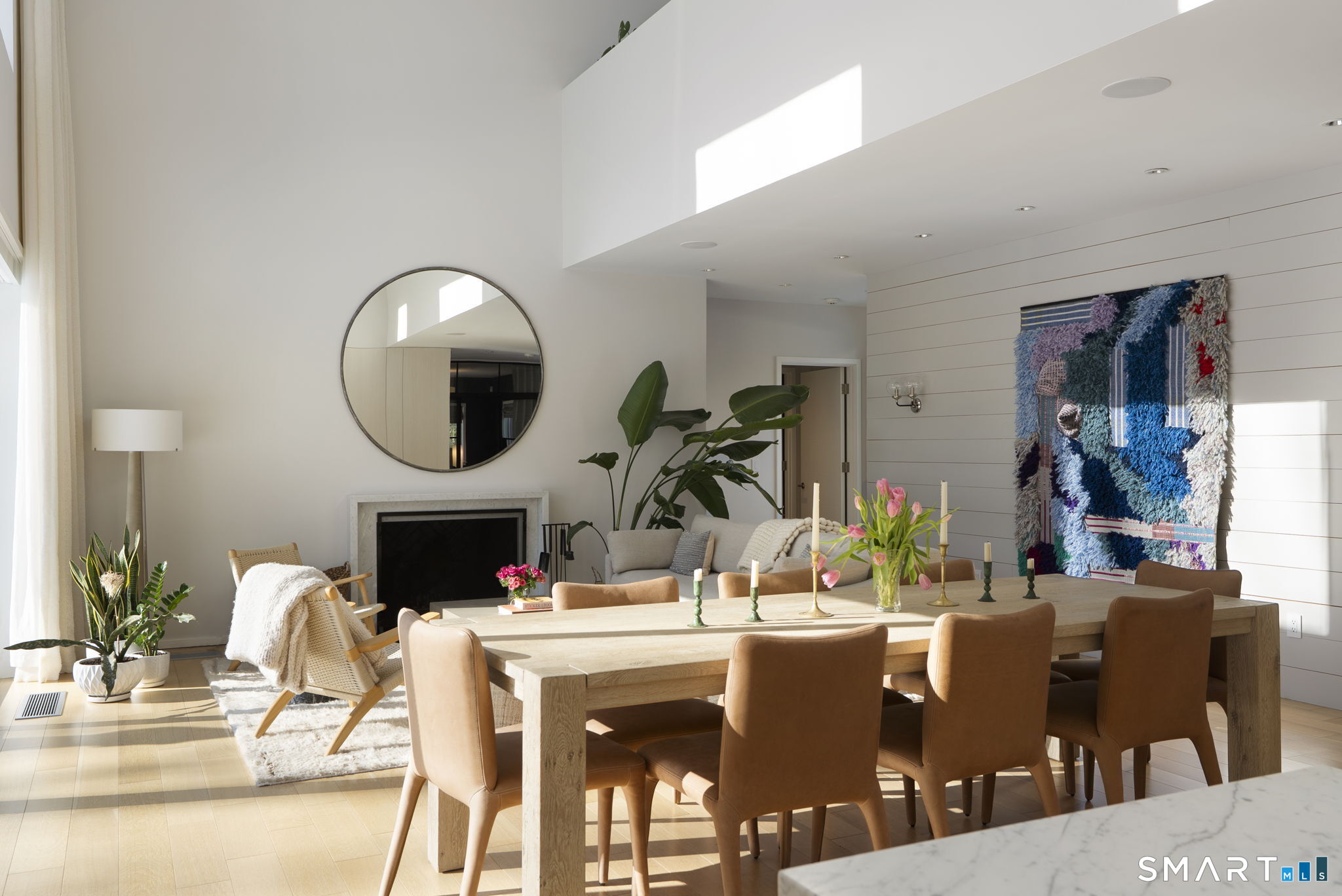 60 Selleck Hill Road Salisbury, CT 06068 - Photo 6 of 32 a dining hall with furniture and a mirror