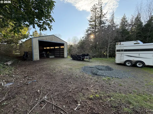 a car parked in front of a house