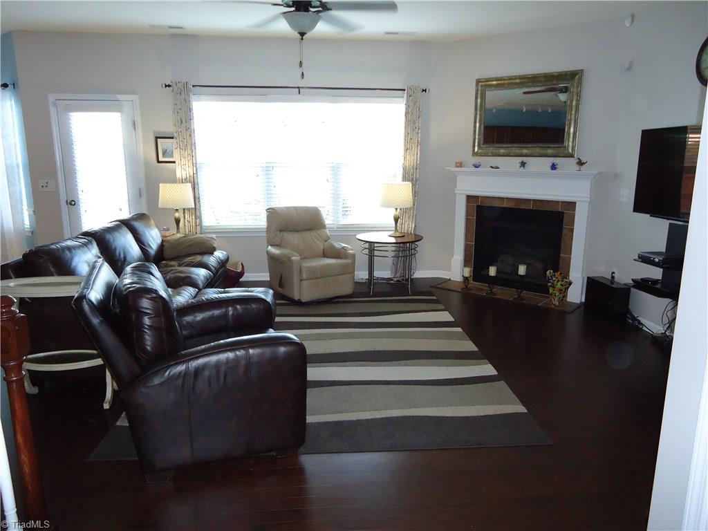 4573 Silo Ridge Clemmons, NC 27012 - Photo 17 of 27 Large Open Great Room with gas fireplace and 9 foot ceilings