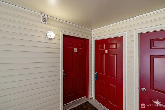 a view of front door