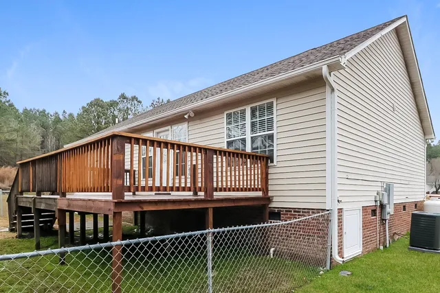 a view of a house with a deck